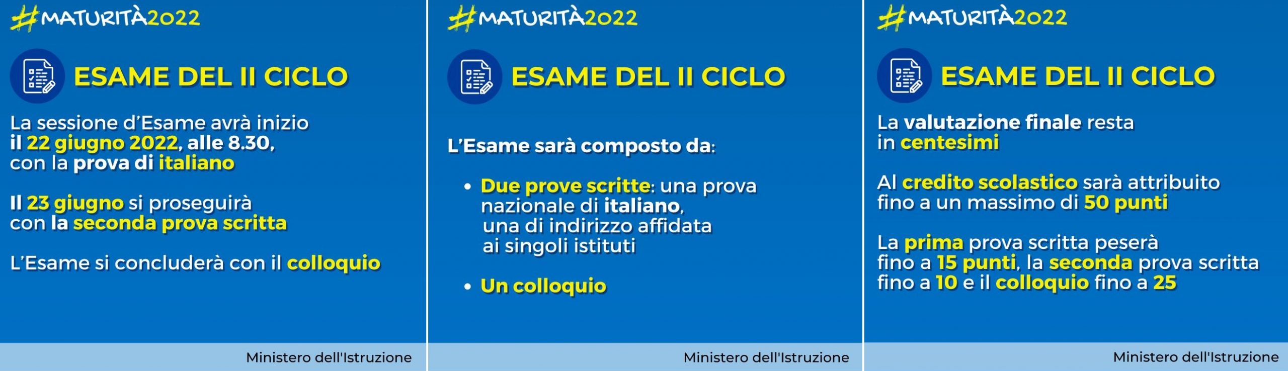 miur maturità 22